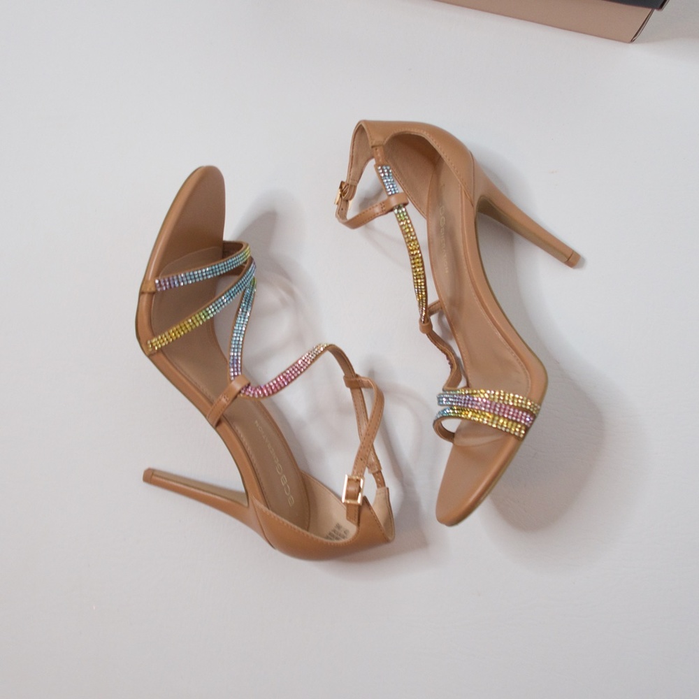 BCBGeneration Nude Rainbow Jalila Heels Sz: 9